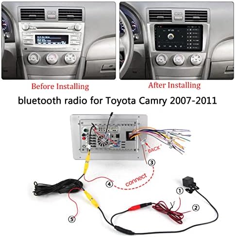 Android 12 CAR STEREO za Toyota Camry 2007-2011 Automobil 9 ”Radio zaslona s dodirnim zaslonom, s GPS navigacijom, SWC, WiFi,