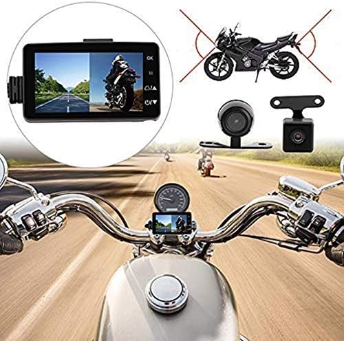 Motociklistička crtica s dvostrukim 1080p kamerama s vodootpornim noćnim vidom i 3 '' zaslon - Vozački diktafon sa širokokutnim