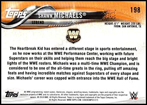2018 Topps WWE tada je sada zauvijek 198 Shawn Michaels Wrestling Trading Card