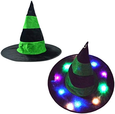 LED šešir od vještica, svjetleći šešir za zabavu, svjetleći šešir, pribor za kostim vještica za maskenbal, karneval, kosplej,