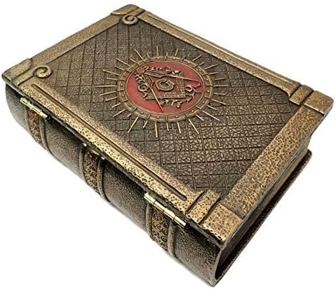 Ebros masonski simbol Slobodni zidarstvo i kompasi obredni moral zglobni kutija knjiga 5,75 dugački mali nakit kontejner