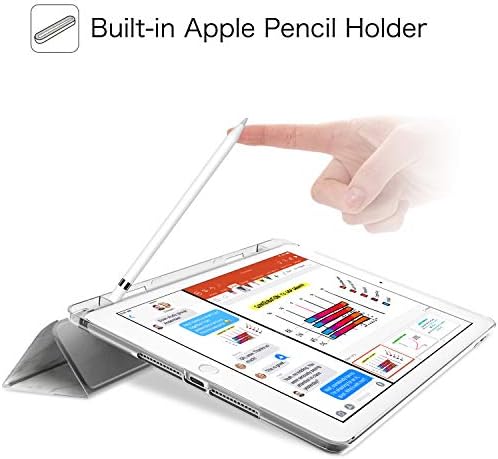 Slučaj Fintie s ugrađenim držačem olovke za iPad 6./5. generacija - lagani poklopac Slimshell s prozirnim smrznutim leđima,