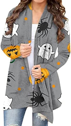 Ladies casual Halloween print dugi rukavi Top kardigan jakni džemper kaput gornje zvijezde dečko