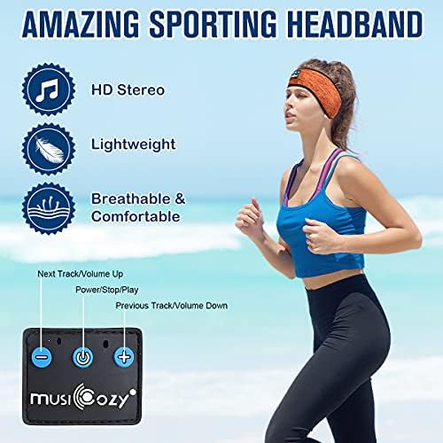Musicozy Ear Warkers Earmuffs Sleep Slušalice Bluetooth Sportska traka za zimske spale Slaveri trčanje putničke joge meditacija,