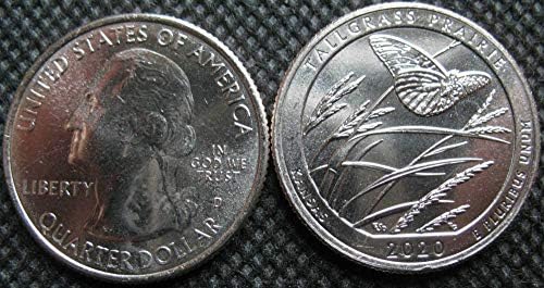 2020. američki bakar-nickel komemorativni novčić 55. serija Nacionalnog parka Kansas High Grass Prairie Verzija D
