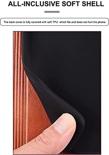Torbica za novčanik od 14 do 14, premium futrola od prave kože s držačem za kartice [funkcija stalka] torbica s magnetskom