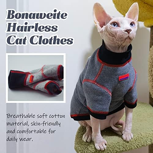 Bonaweite odjeća za mačke bez kose za proljetnu jesensku zimu, pijama od džempera od mačaka za sphynks, Cornish Rex, Devon