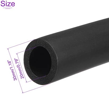 Dmiotech 20 mm id x 5 mm debeo 3,3ft crni pjenasti omotač zatvorene cijevi za pjenu za pjenu ne-kliz za alate za pribor potpor