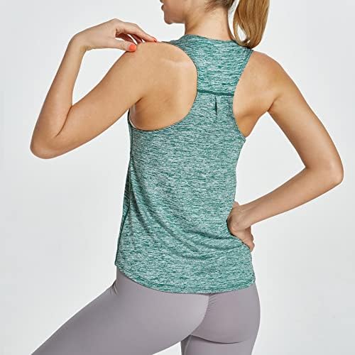 TENK TOP za žene Racerback Split vježbanja joga tenkovske vrhove plus Atletske košulje za trčanje bez odjeće za teretanu