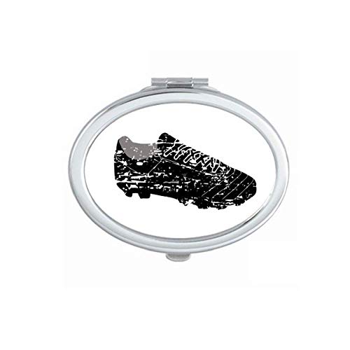 Crne nogometne cipele uzorak nogometnog ogledala prijenosna šminka ručna šminka dvostruke bočne čaše