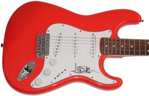 Avril lavigne potpisan autogram pune veličine crveni blatobran Stratocaster Electric gitara c w/ James Spence Pismo autentičnosti