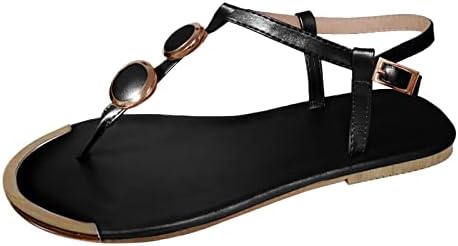 Sandale za žene ležerno ljeto, ženske ravne sandale s tangima casual trendovske širine sandale sa sandalama