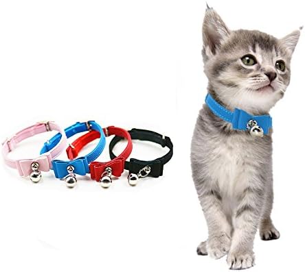 Zaliha show 2pcs mali kućni ljubimac baršunasti ogrnik s zvonom podesivom pu kožom slatka ogrlica luk kravata za mačje mačiće