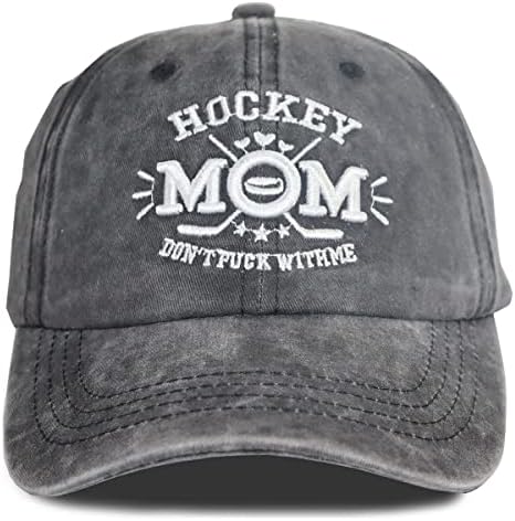 Ženska bejzbolska kapa za žene, hokejaška Mama, podesivi isprani vezeni šešir za sunce