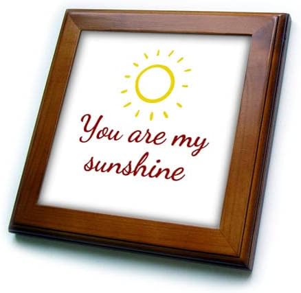 Trodimenzionalna slika sunca s tekstom ti si moje sunce - uokvirene pločice