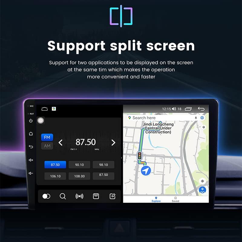 Android 11 Car Radio Stereo za Honda Civic -2020, biorunn 9 inčni GPS NAVI OCTA CORE GLASE CONTROLA CARPLAY Android Auto,