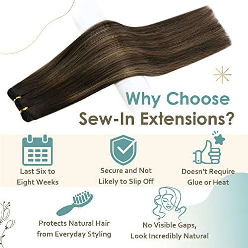 Puni sjaj 2 pakiranja ukupno 155 g 2/8/2 16-inčna tamno smeđa miješana pepeljasto smeđa traka za ekstenzije za kosu. ljudska
