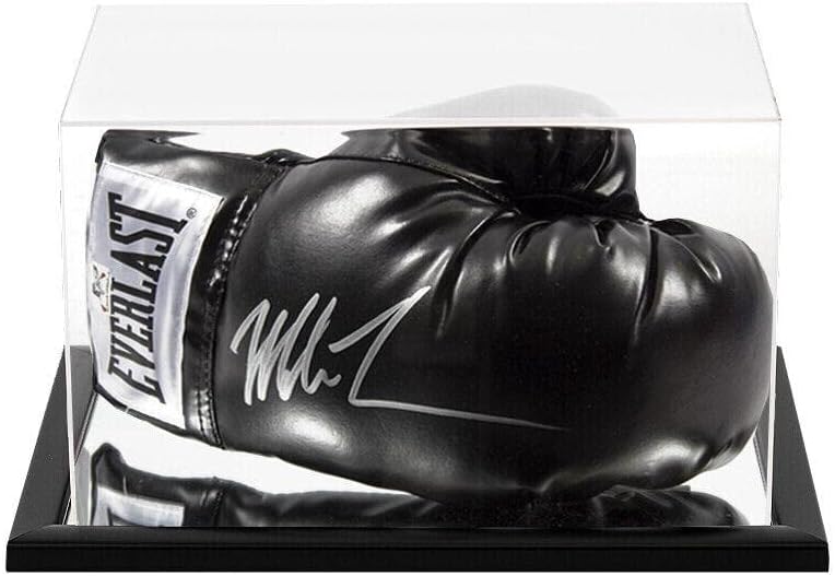 Boksačka rukavica s autogramom Mikea Taisona-A, Crna-u akrilnoj vitrini - boksačke rukavice s autogramom Mikea taisona