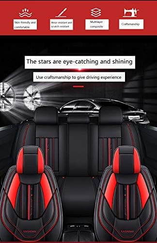 Hiyusen - FTS luksuzna PU kožna auto -autosjedalica pokriva 5 sjedala Full Set Universal Fit