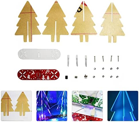 Excert 3d Xmas Tree LED Flash krug Elektronski lemljenje božićno drvce LED osvijetljeno Xmas DIY DIY komplet Elektronički