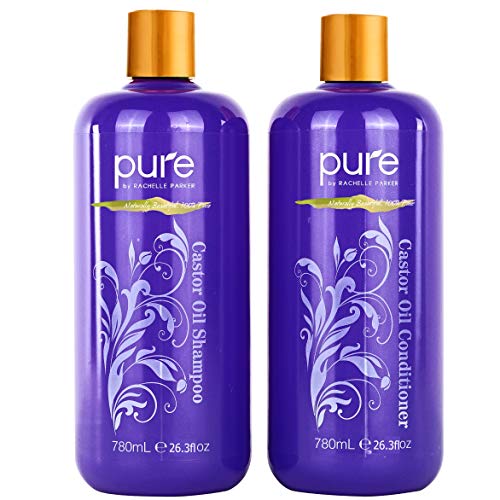Set šampona i regeneratora s organskim ricinusovim uljem za dodavanje volumena i poticanje rasta. Ogromno pakiranje šampona