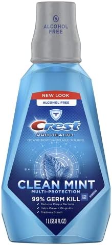 Crest Pro-zdravlje Multion-Protection bez alkohola ispiranje 1L, osvježavajuća svježa metvica-2 pakiranja