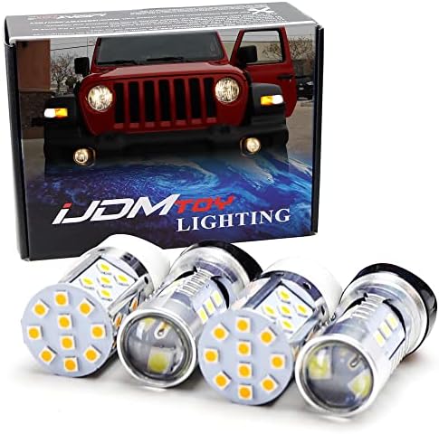 ijdmtoy Kompletna LED dnevna svjetlost, komplet za pretvorbu signala kompatibilan s Jeep 2018-up Wrangler JL Rubicon, Sahara