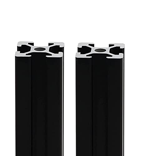 2 pakiranja aluminijskog ekstruzijskog profila 1515 duljina 64,57 inča / 1640 mm crna, 15 mm 15 mm 15 serija europski standardni