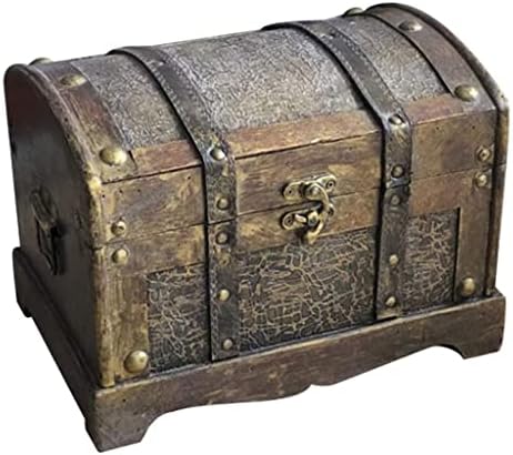 Wjccy retro drvena kutija desktop ukras blaga škrinja dragulj vintage klasična drvena kutija