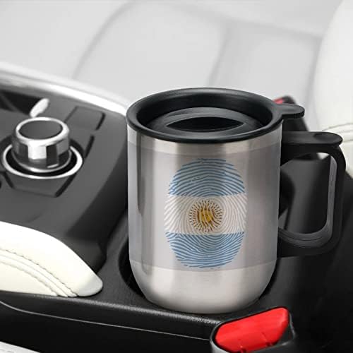 Argentina otiska prstiju putnička kava šalica vakuuma od nehrđajućeg čelika s poklopcem i ručkom