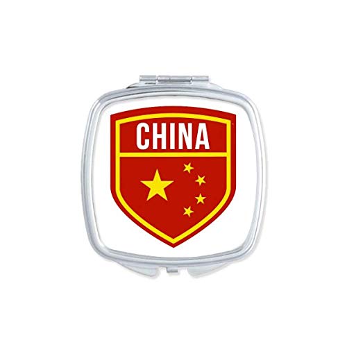 Napravljeno u China Shield National Flag Mirror Prijenosni kompaktni džepni šminka dvostrano staklo