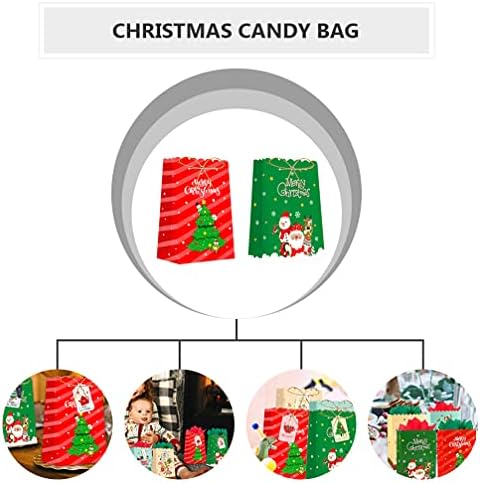 Amosfun čarape za čarape 1 set božićnih bombona torbe za papir poklon box kolačići torbe za božićne blagdanske zabave torbe