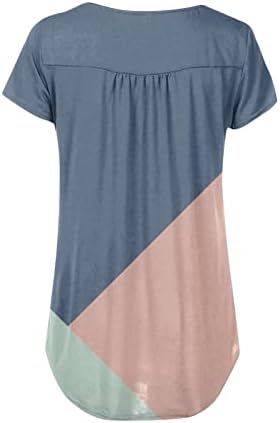 Ženska majica s izrezom u obliku slova u, osnovna majica kratkih rukava Ljeto 2023., udobna modna ležerna široka bluza s