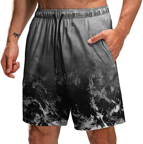 Muške kratke hlače atletskih kratkih kratkih hlača Slim StrimString serija 3d tiskane kratke hlače s džepovima muške kratke