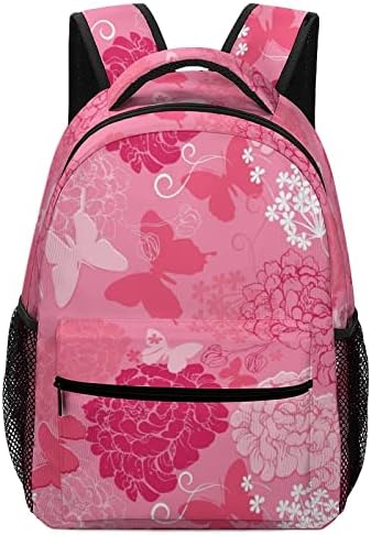Leptir Pink Dahlia putovanja ruksaci modna torba na ramenu lagana težina multi-džepa za školske studije radnja u kupovini