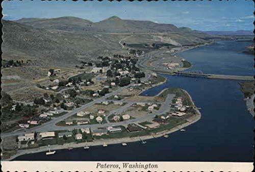 Pogled iz zraka na Town Pateros, Washington WA Originalni vintage razglednica
