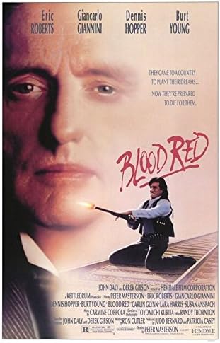 Krvo crveno - 27 x41 originalni filmski plakat Jedan list razvrstan iz 1989. Denis Hopper Eric Roberts