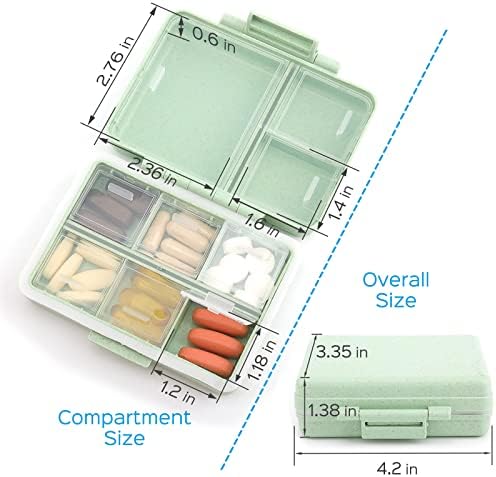 Organizator putnih tableta s 9 odjeljaka prijenosna kutija za tablete otporna na vlagu 7 dana kutija za tablete spremnik
