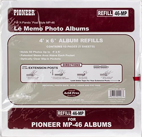 Pioneer Memo Pocket Album Puni 4-inčni za 6-inčni za MP-46 albume