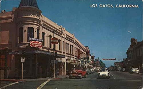 Downtown Los Gatos Los Gatos, California CA Originalni vintage razglednica