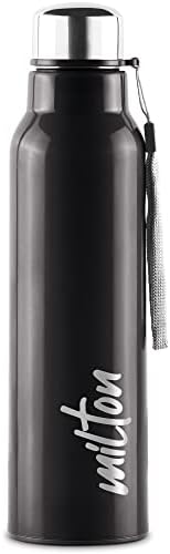 Milton Steel Fit 900 izolirana unutarnja boca s nehrđajućim čelikom, 1 komad, 630 ml, crna | Jednostavno prianjanje | Dokaz
