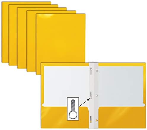 2 džepne mape od sjajnog žutog papira sa zupcima, 25 pakiranja, od mumbo-a, format mumbo-a, Aktovke od sjajnog žutog papira