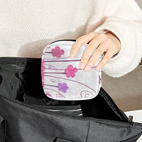 Torba sanitarne salvete prekrasna cvjetna cvjetna menstrualna torba s nosačem prijenosna s patentnim zatvaračem za tinejdžerke