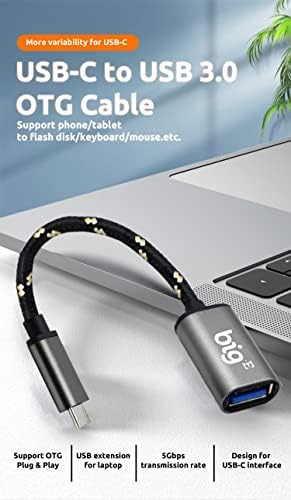 Big-E USB C na USB 3.0 Ženski OTG adapter kompatibilan s vašim HTC Egzodusom 2 za puni USB na GO Pleted Thunderbolt 3 na