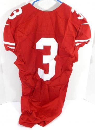 2015 San Francisco 49ers 3 Igra izdana Red Jersey 40 DP35626 - Nepotpisana NFL igra korištena dresova