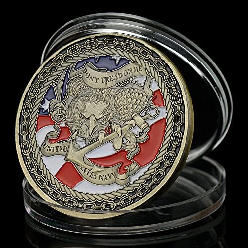 Sjedinjene Države mornarice suvenir ne gazi me kolekcionarski darovi izazov za zbirku kovanica bakreni komorativni kovanica