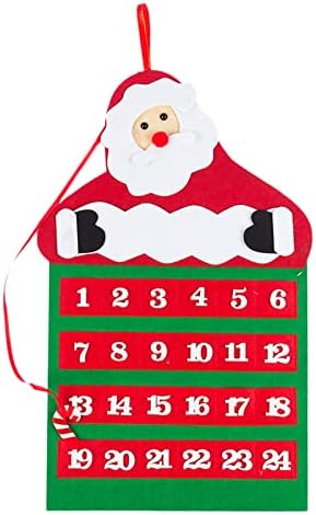 Adventski kalendar odbrojavanja za 24 dana Pribor za božićne ukrase netkani kalendar viseći kalendar u obliku božićnog drvca