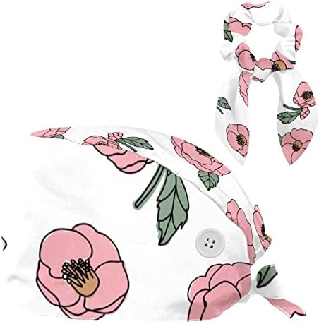Podesiva radna kapa s prikladnom trakom za znoj i lukavu kosu škakljiva sretna labuda s ružičastim uzorkom cvijeta plava