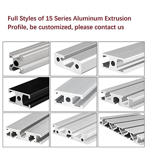 4 pakiranja aluminijskog ekstruzijskog profila 1540 duljina 40,94 inča / 1040 mm srebrna, 15 mm 40 mm 15 serija europski