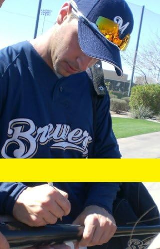 Ryan Braun s autogramiranim crnim palicama s velikim palicama w/dokaz, slika Ryana koji potpisuje za nas, 2011 Nacionalna